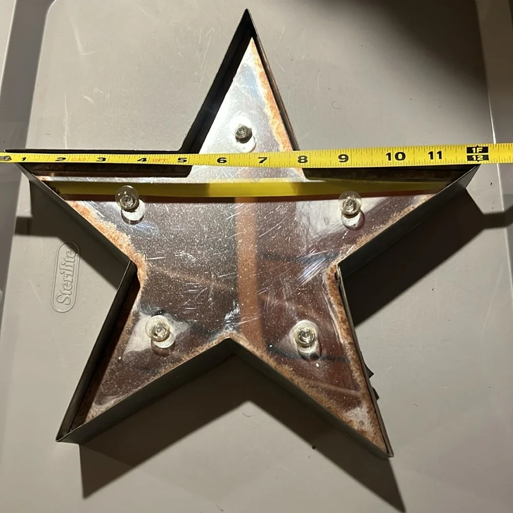 Metallic Star Wall Decor with Lights